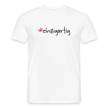 #einzigartig - Männer T-Shirt - Weiß - Vorne - AI Model Male 178 dark (178cm)