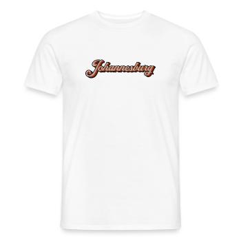 Johannesburg Retro Script - Männer T-Shirt - Weiß - Vorne - AI Model Male 178 dark (178cm)