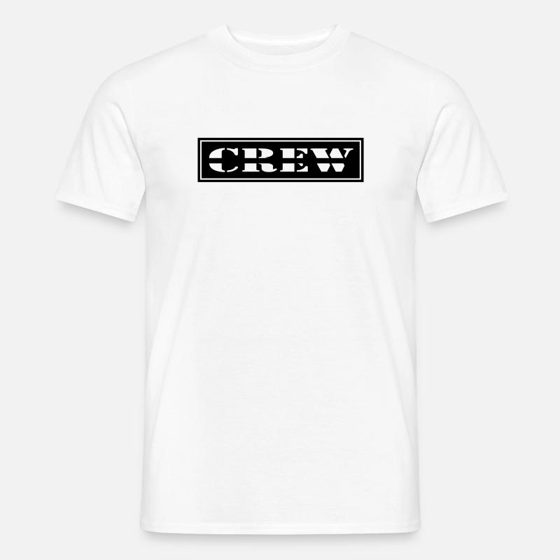 Crew Design im Patch Format - Männer T-Shirt - Weiß
