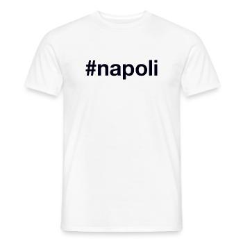 NAPOLI Hashtag - Men's T-Shirt - white - Front - AI Model Male 178 dark (178cm)