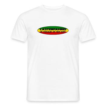 LASTERFAHREI - Do Reggae Mi Ned Auf! REGGAE Oval - Männer T-Shirt - Weiß - Vorne - AI Model Male 178 dark (178cm)