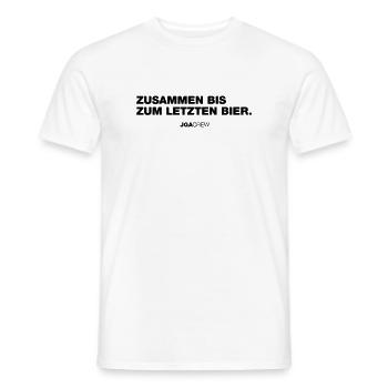 Bis zum letzten Bier (JGA - Jungesellenabschied) - Männer T-Shirt - Weiß - Vorne - AI Model Male 178 dark (178cm)