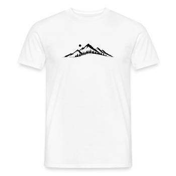 Horizon montagneux - T-shirt homme - blanc - Devant - AI Model Male 178 dark (178cm)