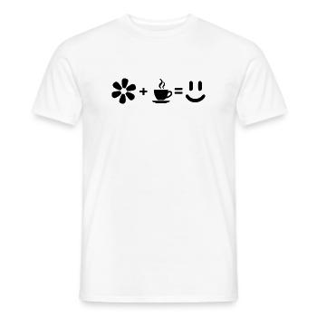 Modern Geometric L-Shape Abstract Black Graphic - Men's T-Shirt - white - Front - AI Model Male 178 dark (178cm)