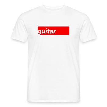 Guitar - Men's T-Shirt - white - Front - AI Model Male 178 dark (178cm)