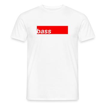 Bass - Men's T-Shirt - white - Front - AI Model Male 178 dark (178cm)