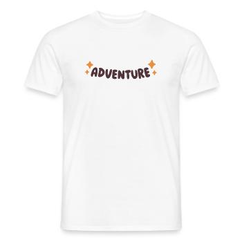 Round and Orange Stars Adventure - Men's T-Shirt - white - Front - AI Model Male 178 dark (178cm)