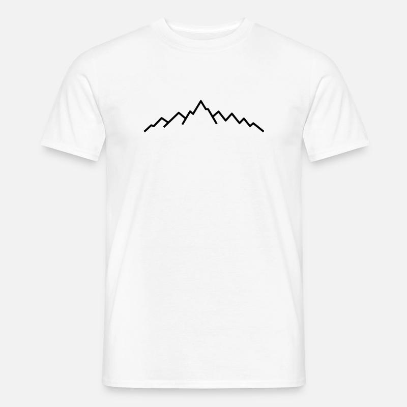 Berge Linie Gebirge Horizont - Männer T-Shirt - Weiß