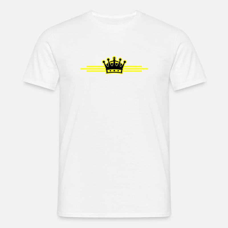Krone Linie - Männer T-Shirt - Weiß