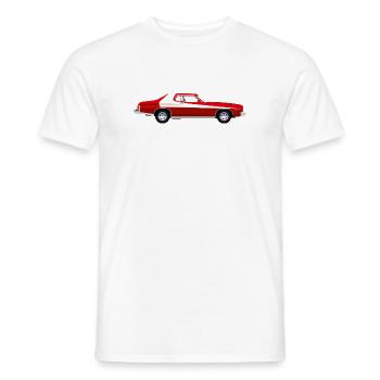 Rotes Retro-Amerikanisches Auto - Männer T-Shirt - Weiß - Vorne - AI Model Male 178 dark (178cm)