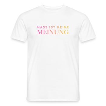 Hass ist keine Meinung - Männer T-Shirt - Weiß - Vorne - AI Model Male 178 dark (178cm)
