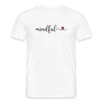Achtsames niedliches Design mit Herz - Männer T-Shirt - Weiß - Vorne - AI Model Male 178 dark (178cm)