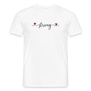 Strong - Men's T-Shirt - white - Front - AI Model Male 178 dark (178cm)