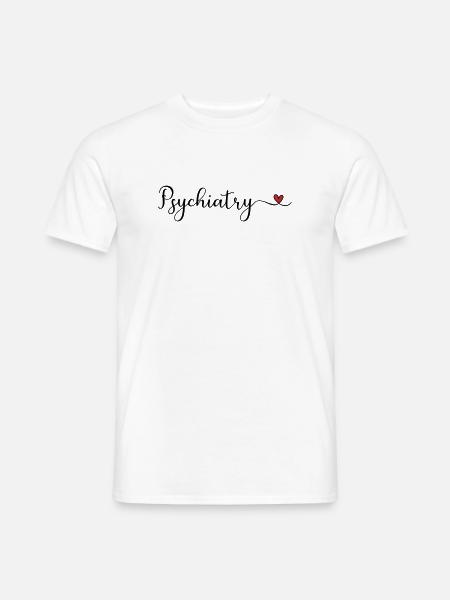 Psychiatrie-Herz - Männer T-Shirt - Weiß