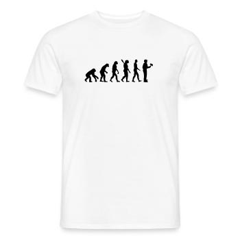 Maler Evolution - Männer T-Shirt - Weiß - Vorne - AI Model Male 178 dark (178cm)