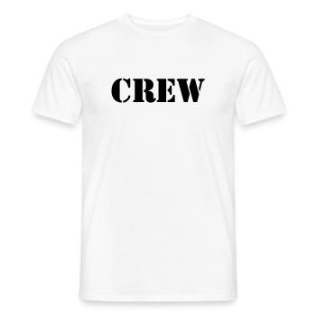Crew - Männer T-Shirt - Weiß - Vorne - AI Model Male 178 dark (178cm)