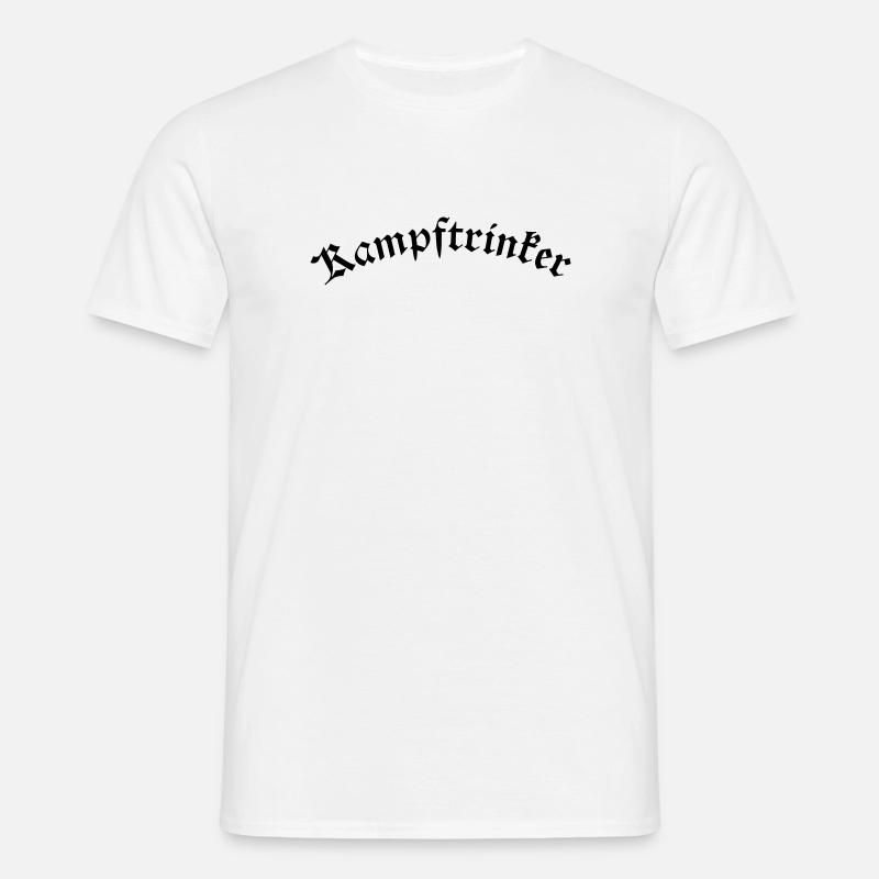 Kampftrinker - Männer T-Shirt - Weiß