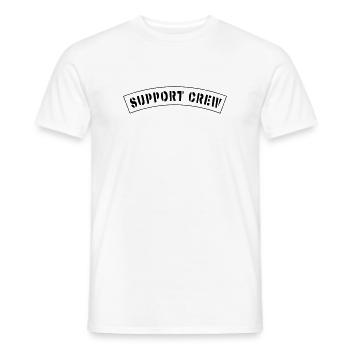 Support Crew Style Patch - Männer T-Shirt - Weiß - Vorne - AI Model Male 178 dark (178cm)