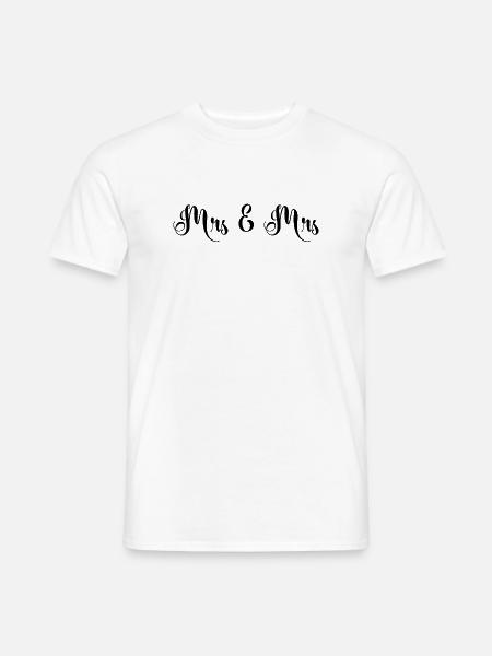 Mrs & Mrs Design pour les mariages lesbiens - T-shirt homme - blanc