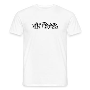 Ultras Graffiti Font - Men's T-Shirt - white - Front - AI Model Male 178 dark (178cm)