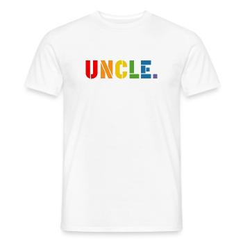 LGBT Rainbow shirt gay uncle LGBT lgbtqi queer - Männer T-Shirt - Weiß - Vorne - AI Model Male 178 dark (178cm)