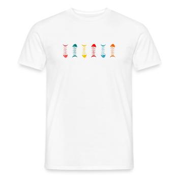 SARDINE. FISH. APRIL FOOL. EASTER. SEA - Men's T-Shirt - white - Front - AI Model Male 178 dark (178cm)