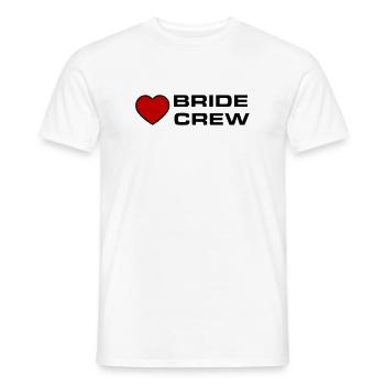 Bride Crew - Men's T-Shirt - white - Front - AI Model Male 178 dark (178cm)
