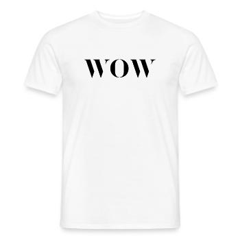 WOW - Männer T-Shirt - Weiß - Vorne - AI Model Male 178 dark (178cm)