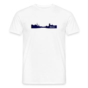 Zürich City Stadt Design - Alpha - Geschenkidee - Männer T-Shirt - Weiß - Vorne - AI Model Male 178 dark (178cm)