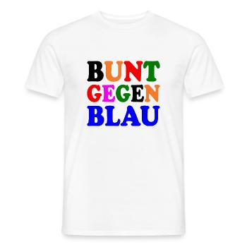 Bunt gegen rechts - afd - Männer T-Shirt - Weiß - Vorne - AI Model Male 178 dark (178cm)