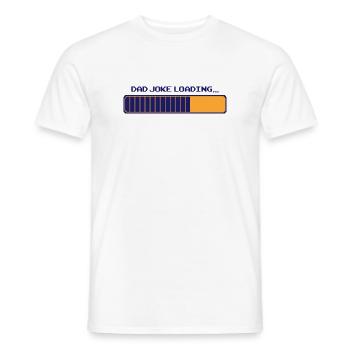 Dad Joke Loading – Pixelbar - Men's T-Shirt - white - Front - AI Model Male 178 dark (178cm)