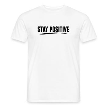 Restez positif - T-shirt homme - blanc - Devant - AI Model Male 178 dark (178cm)