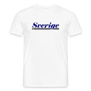 Sweden Flag Sverige - Men's T-Shirt - white - Front - AI Model Male 178 dark (178cm)