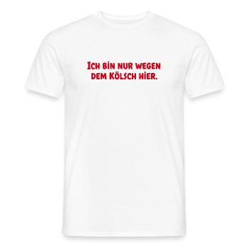 Uniquement à cause du Kölsch ici - Köln Karneval Design - T-shirt homme - blanc - Devant - AI Model Male 178 dark (178cm)