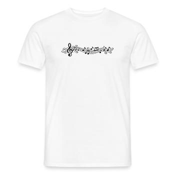 Musical Notes Melody Clefs - Men's T-Shirt - white - Front - AI Model Male 178 dark (178cm)