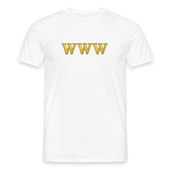 Golden Triple-W motif - Men's T-Shirt - white - Front - AI Model Male 178 dark (178cm)