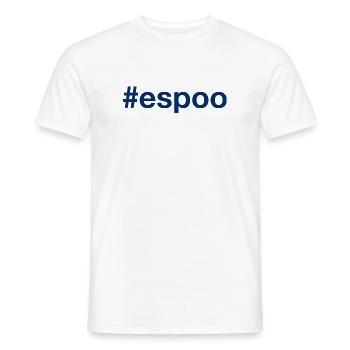 Espoo Suomi Finland Hashtag - Men's T-Shirt - white - Front - AI Model Male 178 dark (178cm)