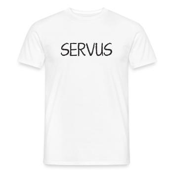 Servus – Bayerisches Textdesign für Shirts & mehr - Männer T-Shirt - Weiß - Vorne - AI Model Male 178 dark (178cm)