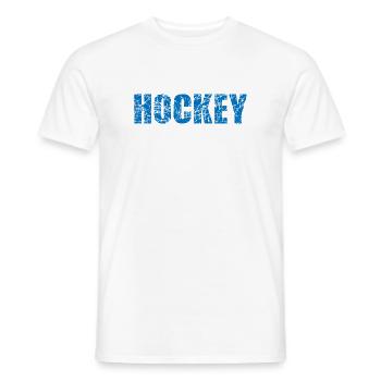 Hockey Eishockey - Men's T-Shirt - white - Front - AI Model Male 178 dark (178cm)