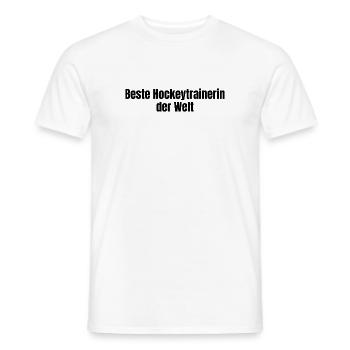 Beste Hockeytrainerin der Welt Hockey Geschenk - Männer T-Shirt - Weiß - Vorne - AI Model Male 178 dark (178cm)