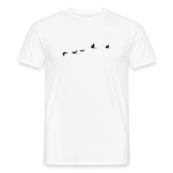 Oiseaux migrateurs Oiseaux - T-shirt homme - blanc - Devant - AI Model Male 178 dark (178cm)