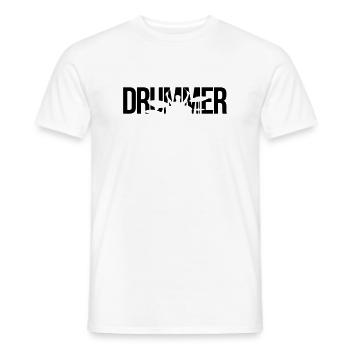 Schlagzeuger - Männer T-Shirt - Weiß - Vorne - AI Model Male 178 dark (178cm)