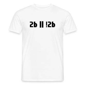2b or not 2b – Shakespeare Hamlet Programmer - Men's T-Shirt - white - Front - AI Model Male 178 dark (178cm)