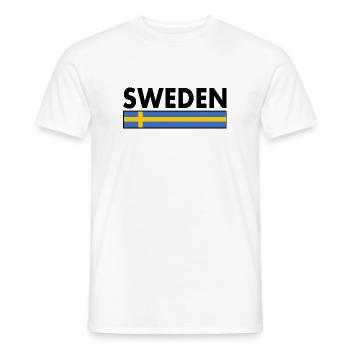 Suède - T-shirt homme - blanc - Devant - AI Model Male 178 dark (178cm)