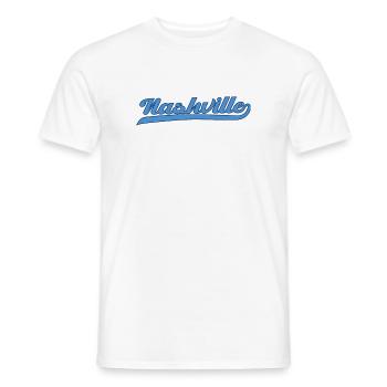 Nashville Tennessee Schriftzug Design - Männer T-Shirt - Weiß - Vorne - AI Model Male 178 dark (178cm)