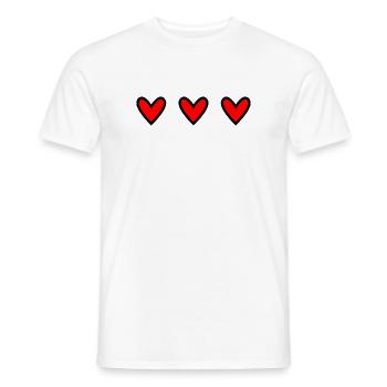RETIREMENT. HAPPY RETIREMENT. HAPPY RETIREMENT. HEART - Men's T-Shirt - white - Front - AI Model Male 178 dark (178cm)