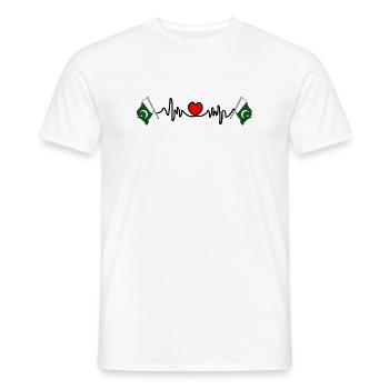 Herzfrequenz-Cardio für Pakistan - Männer T-Shirt - Weiß - Vorne - AI Model Male 178 dark (178cm)