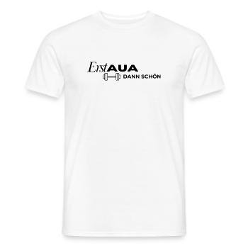 Erst AUA dann schön Hantel weiß - Männer T-Shirt - Weiß - Vorne - AI Model Male 178 dark (178cm)