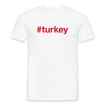 TURKEY Red - Männer T-Shirt - Weiß - Vorne - AI Model Male 178 dark (178cm)