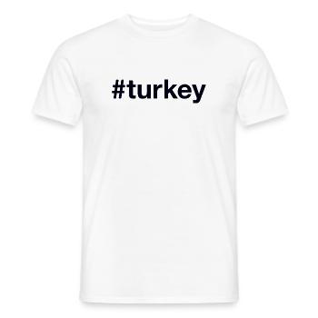 Türkei Turkey Hashtag - Männer T-Shirt - Weiß - Vorne - AI Model Male 178 dark (178cm)